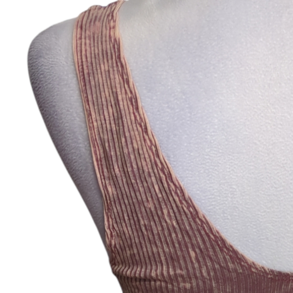 American eagle soft & sexy R I B Ruched Brown crop top size S - Picture 3 of 4